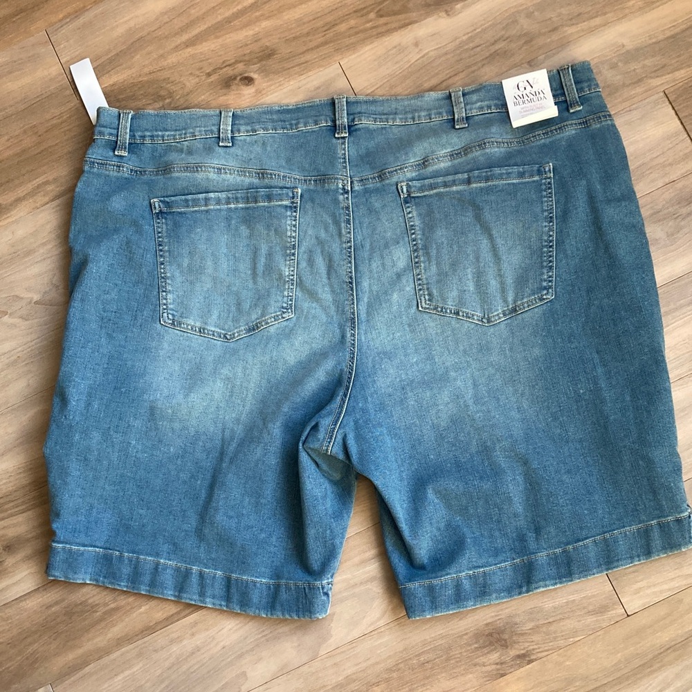 Gloria Vanderbilt Amanda Bermuda jean short flawless stretch classic rise 24W - Picture 7 of 16
